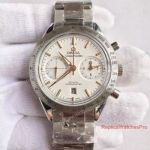 Swiss Omega Speedmaster Replica Watch SS White Chronograph 44mm